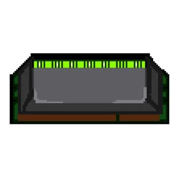 Service desktop memory pixel art vector illustration Stock Illustration