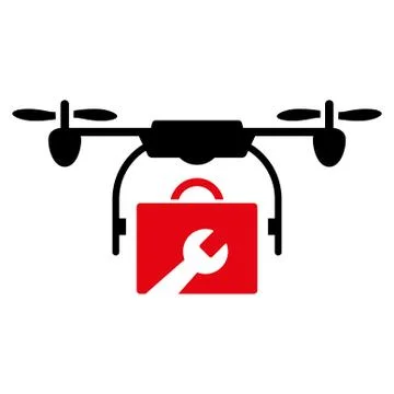 Service Drone Icon Illustrazione stock
