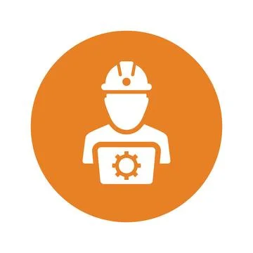 Service Engineer Icon. Stock Illustration