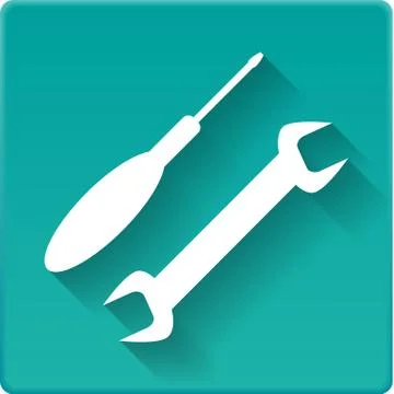 Service flat icon Stock Illustration