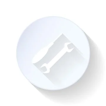 Service flat icon Stock Illustration