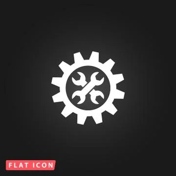 Service flat icon Stock Illustration