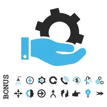 Service Flat Vector Icon With Bonus Illustrazione stock