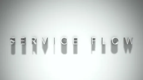 Service flow 3D title animation white text on a white background Stock Footage 299824011