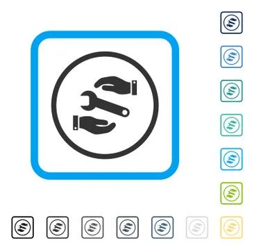 Service Framed Vector Icon Illustrazione stock