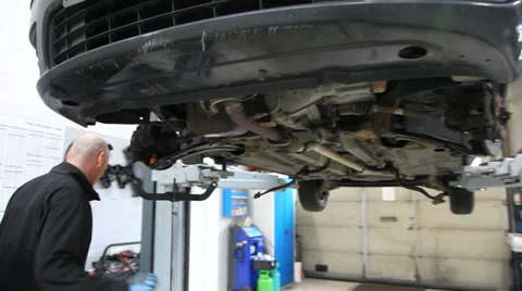 In the service garage Stock Footage 36350646