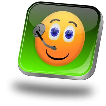 Service Hotline Button Stock Illustration