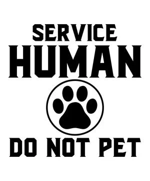 Service Human Do Not Pet Stock Illustration