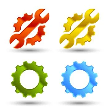 Service icon set Stock Illustration