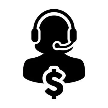 Service Icon Vector Dollar Sign for Banking and Financial Online Support Stock Illustration
