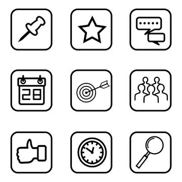 Service icons on white background. Stock Illustration