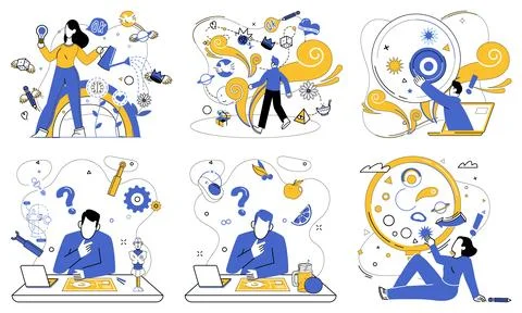 Service innovation. Efficiency is cornerstone upon which edifice innovative Stock Illustration