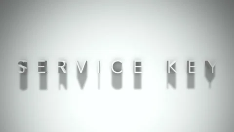 Service key 3D title animation with shadows on a white background Stock Footage 297802151