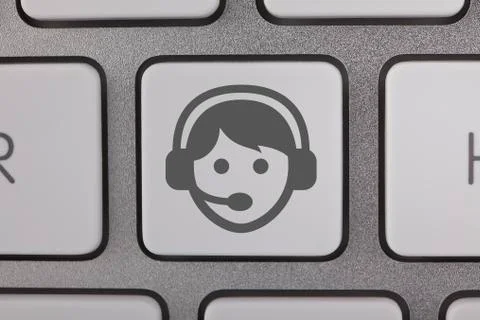 Service on Keyboard Man Stock Illustration