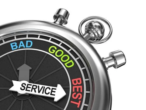 Service level meter, isolated on white Illustrazione stock