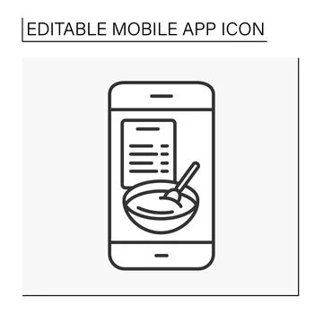 Service line icon Stock Illustration