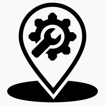 Service location. Stock Illustration