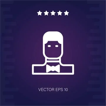 Service man vector icon Stock Illustration