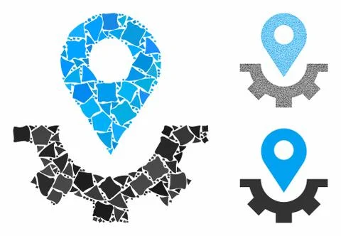 Service map marker Composition Icon of Rugged Elements イラスト素材
