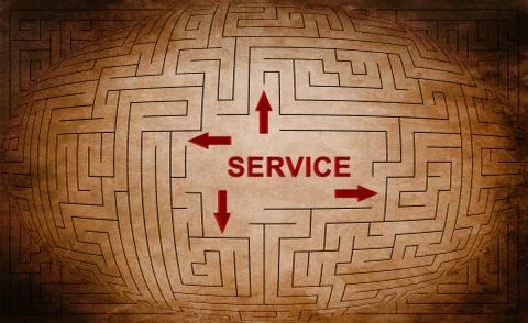 Service maze concept Stock Illustration