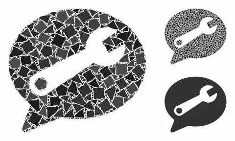 Service message Composition Icon of Trembly Elements Stock Illustration