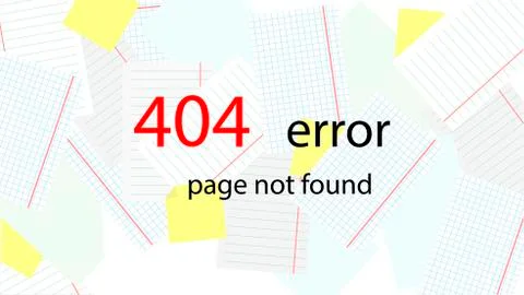 Service message on the site. Error 404 - Page not found. On the background sc 스톡 일러스트
