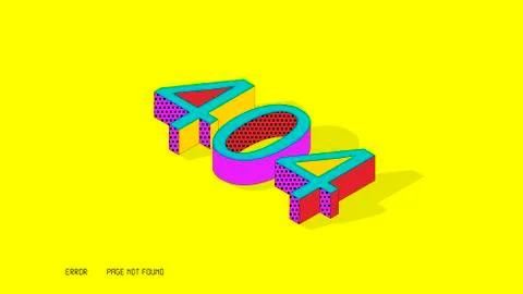 Service message on the web site. Error 404, page not found. Multicolored text Stock Illustration