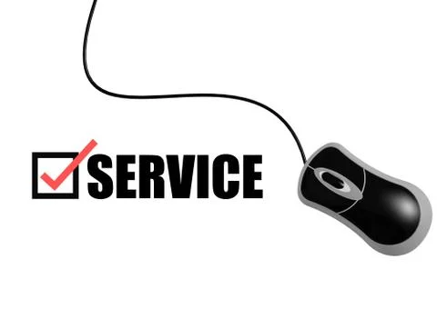 Service with mouse Stock Illustration