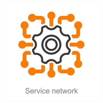 Service network Stock Illustration
