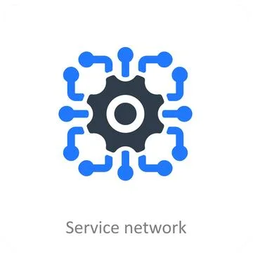 Service Network Stock Illustration