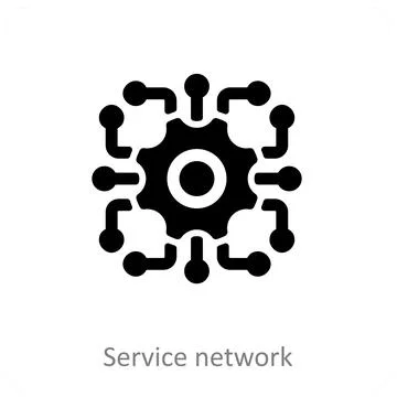 Service Network Stock Illustration