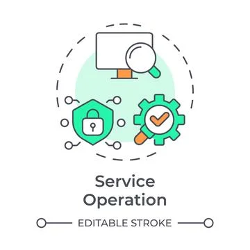Service operation multi color concept icon Stock Illustration
