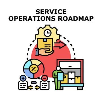 Service operations roadmap vector concept illustrating strategy イラスト素材