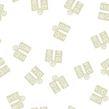 Service options glyph seamless pattern Stock Illustration