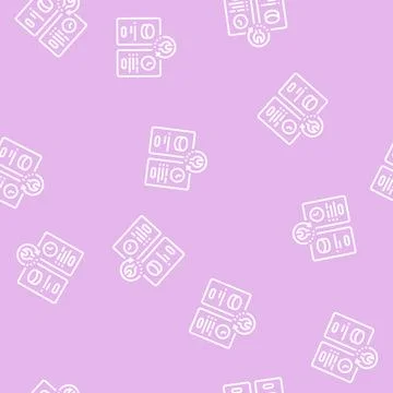 Service options line seamless pattern Illustrazione stock