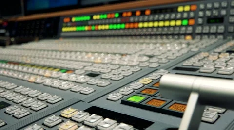 Service panel with buttons in studio Stock Footage 64868644