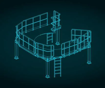 Service platform blueprint Stock Illustration