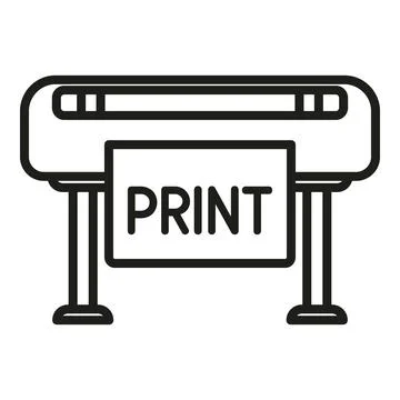 Service plotter icon outline vector. Digital print Ilustración de archivo