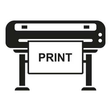 Service plotter icon simple vector. Digital print Ilustración de archivo