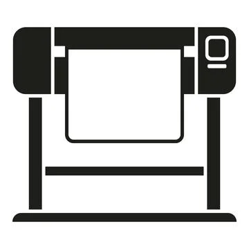 Service plotter icon simple vector. Digital printer Ilustración de archivo