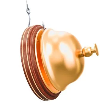 Service problem concept, reception bell on the hook. 3D rendering Stock Illustration