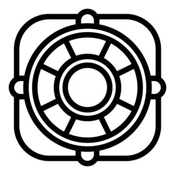 Service problem icon, outline style Stock Illustration