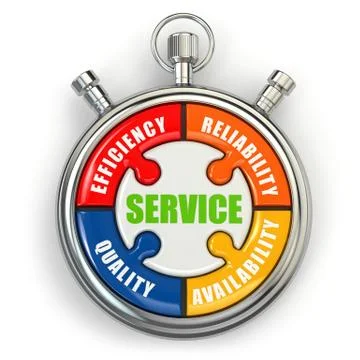 Service puzzle on white background. Stock-Illustration