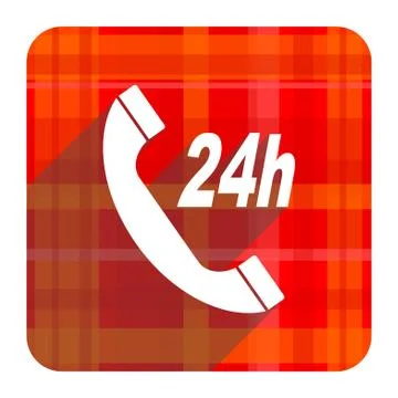 Service red flat icon isolated. Stock Illustration