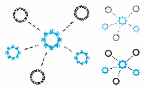 Service relations Mosaic Icon of Humpy Elements Illustrazione stock