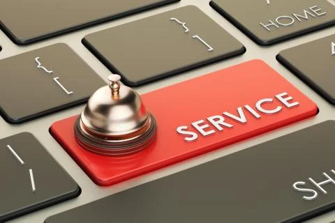 Service Reservation keyboard button, 3D rendering Stock Illustration