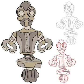 Service robot Stock Illustration