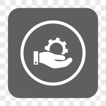 Service Rounded Square Button Stock Illustration