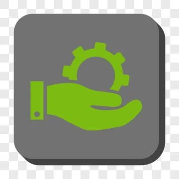Service Rounded Square Button Stock Illustration