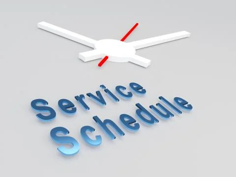 Service Schedule concept Illustration